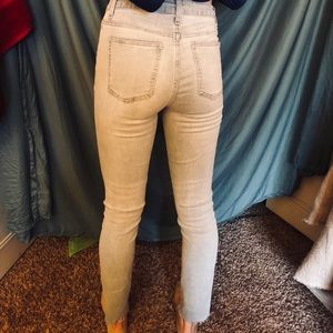 High rise skinny jeans light wash